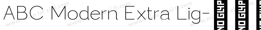 ABC Modern Extra Lig字体转换